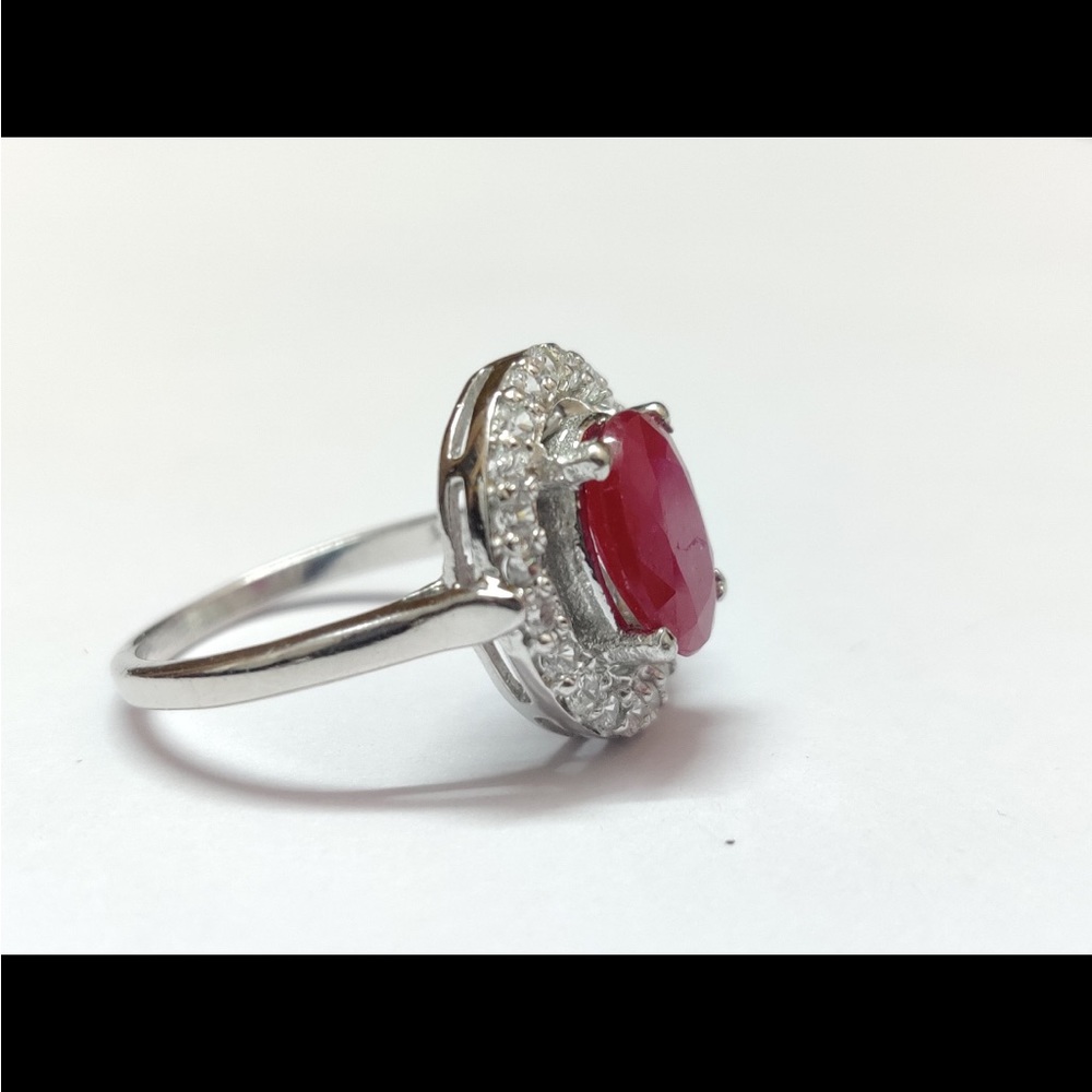 Ruby Cocktail Ring Ruby Cluster Ring 5 Ct Ruby Si… - image 4